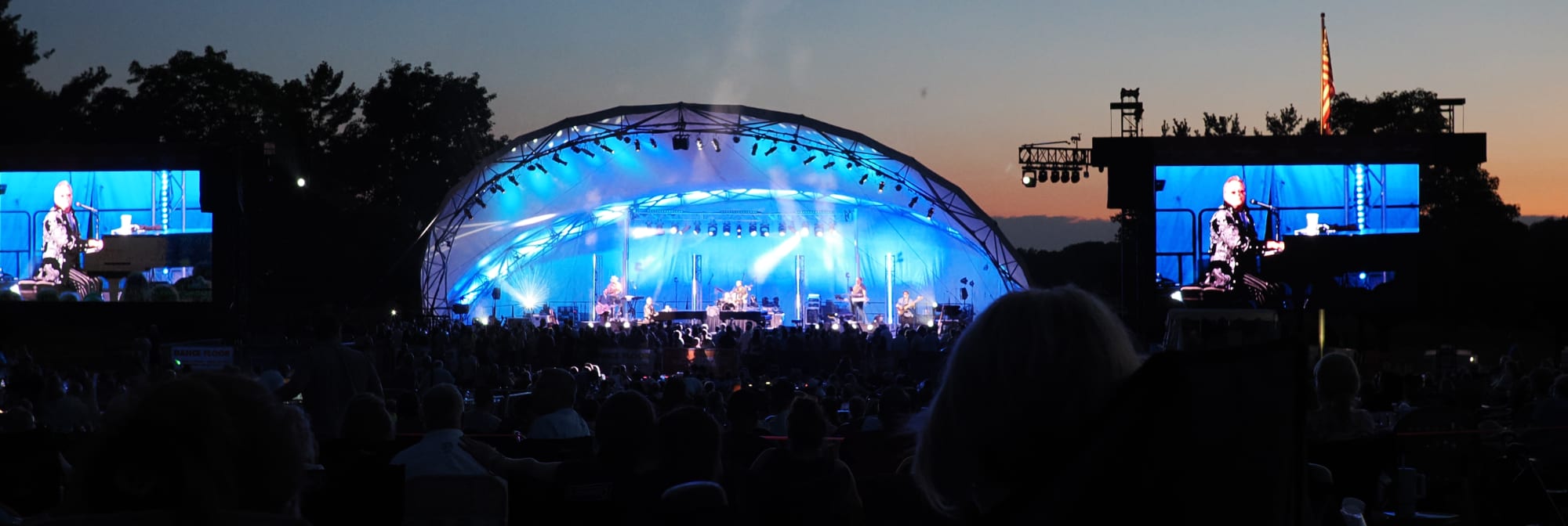 outdoor concert venue at sunset Greenville